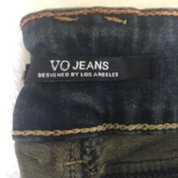 🔸3/50$!! NWOT Beautiful Gold Embroidered Curvy Pocket Boot Cut VO Jeans - Picture 8 of 15
